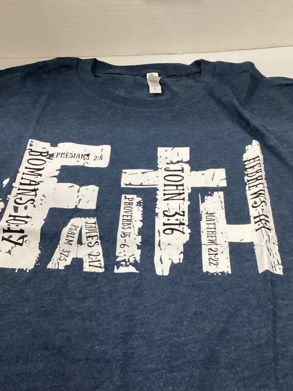 Faith Graphic Short Sleeve Tee - Blue